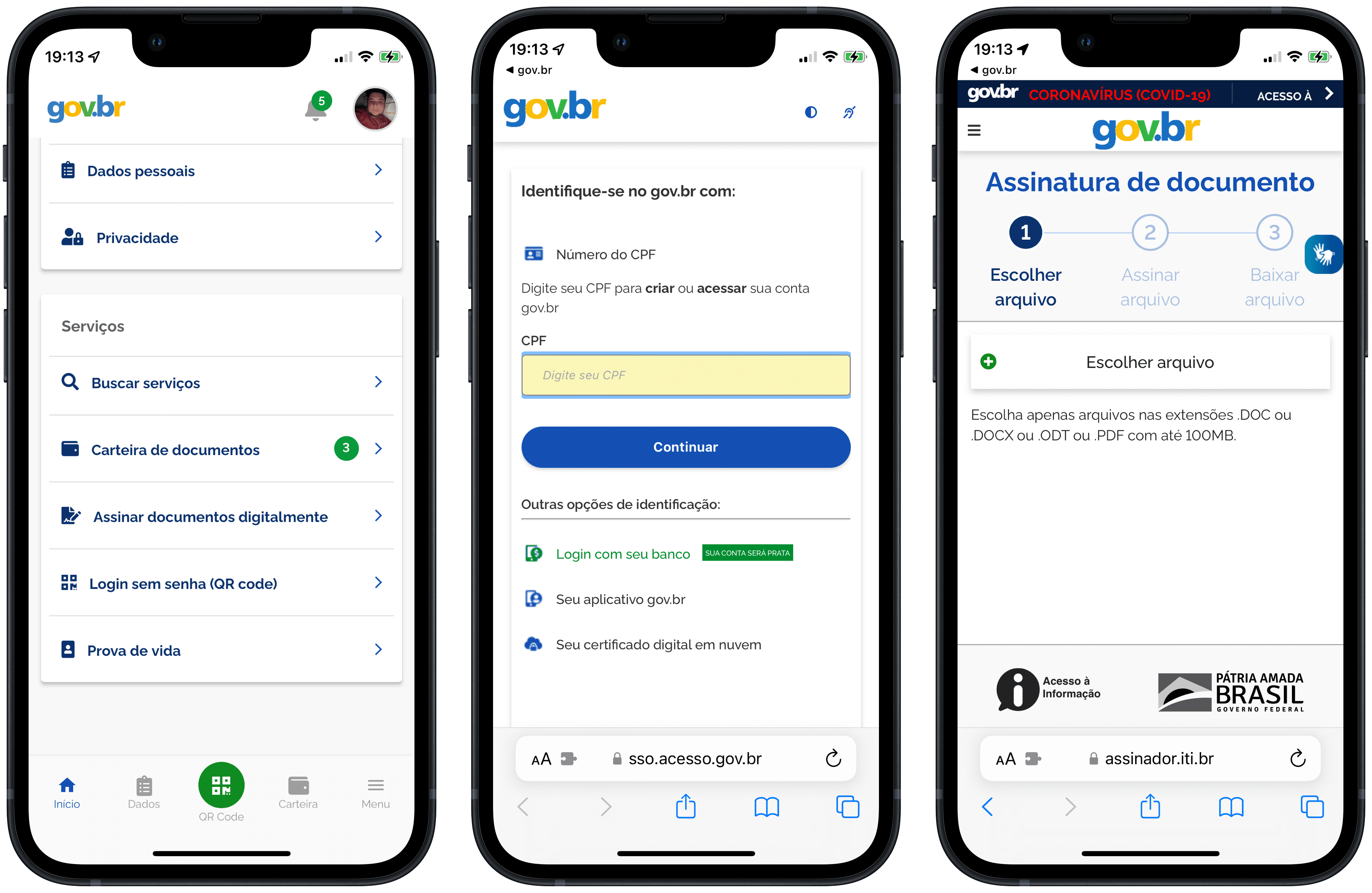 assinar documento pelo gov