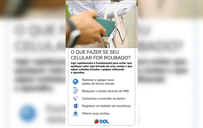 1. Como registrar um Boletim de Ocorrência online para celular roubado.
2. Guia completo: Bloqueio de chip e IMEI em caso de roubo.
3. Protegendo suas finanças: O que fazer com contas bancárias após roubo do celular.
4. Dicas de segurança: Como usar o 'Celular Seguro' do Governo Federal.
5. Recuperação de celular roubado: Mitos e verdades.