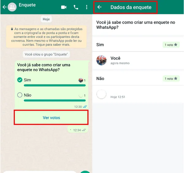 criar enquete no whatsapp