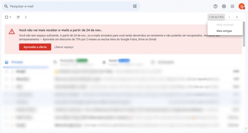 E-mails Antigos Consumindo Espaço? Aprenda a Limpar sua Caixa de Entrada
