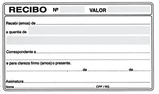 preencher um recibo