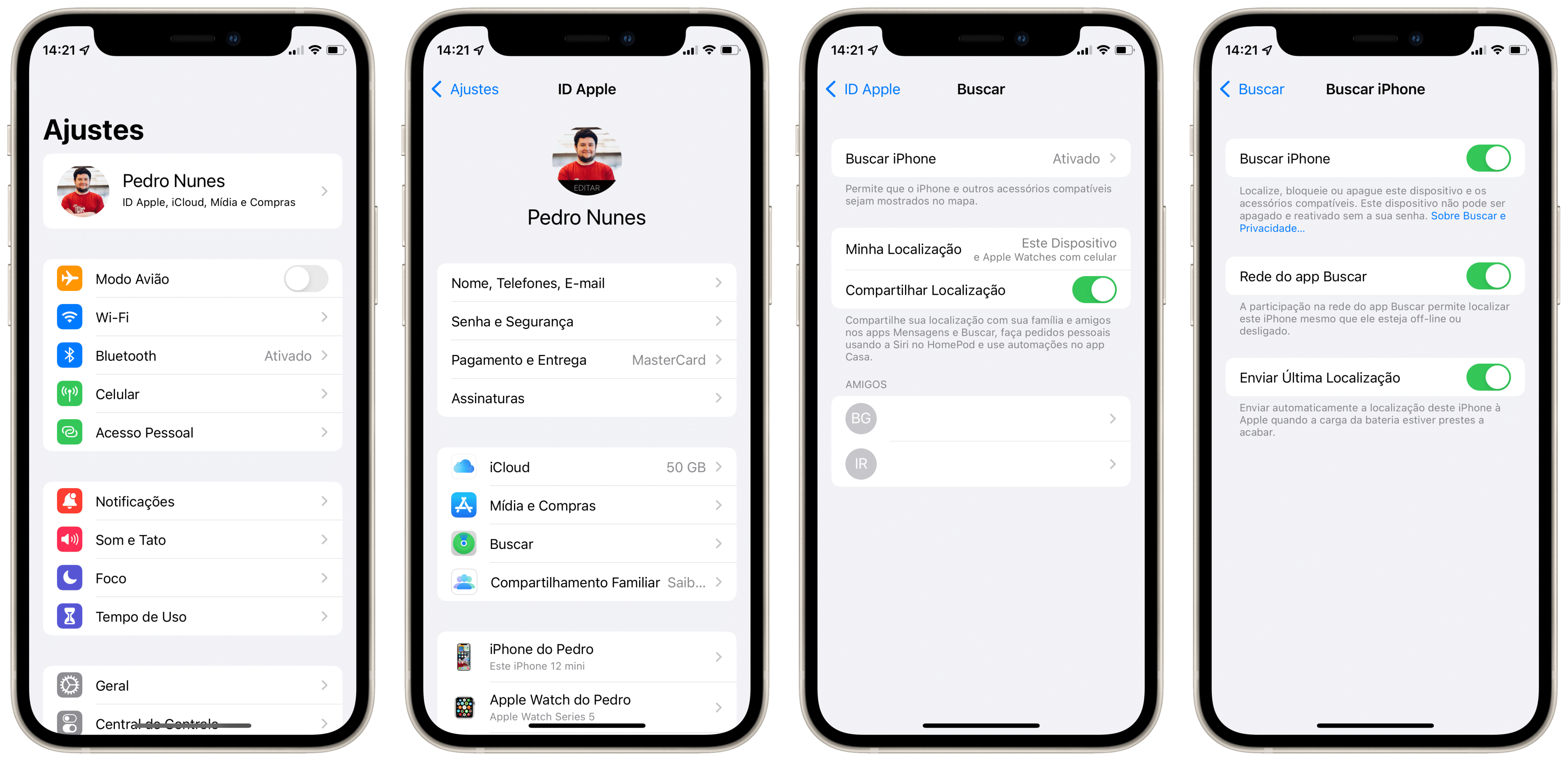 Diferenças entre rastrear iPhone ligado e desligado