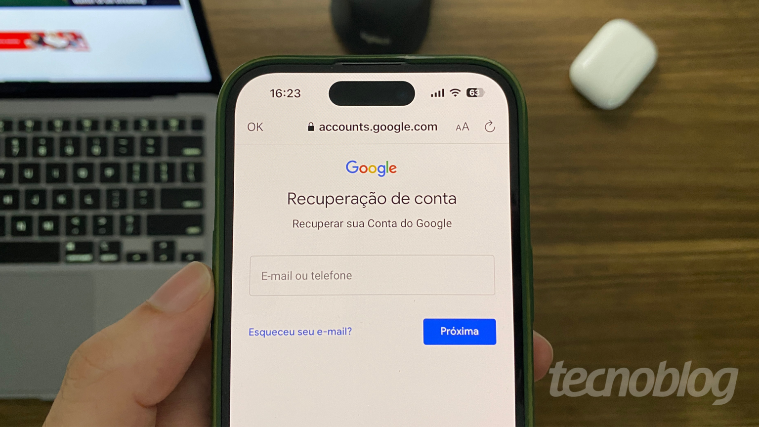 Perdi meu email do Google, como recupero?