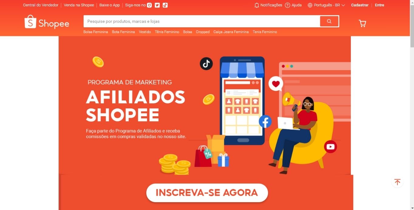 ser afiliado shopee