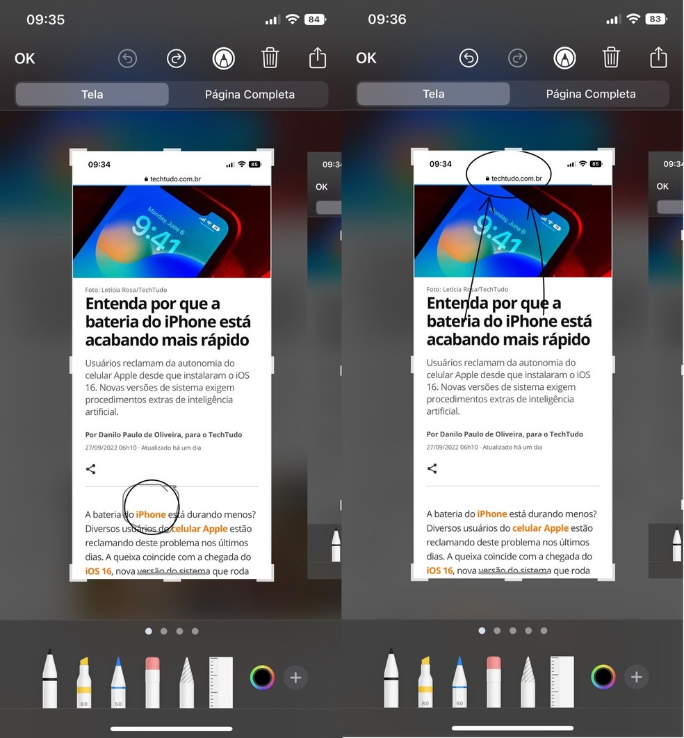 tirar print no iphone