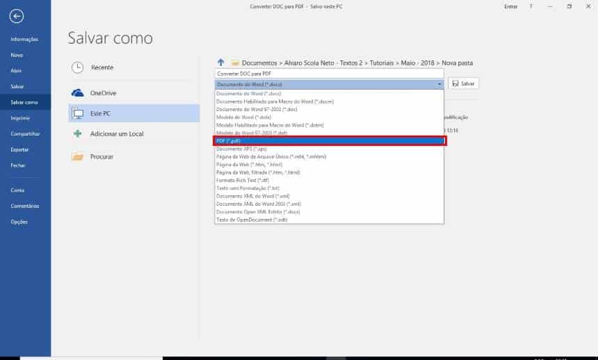 transformar pdf em word