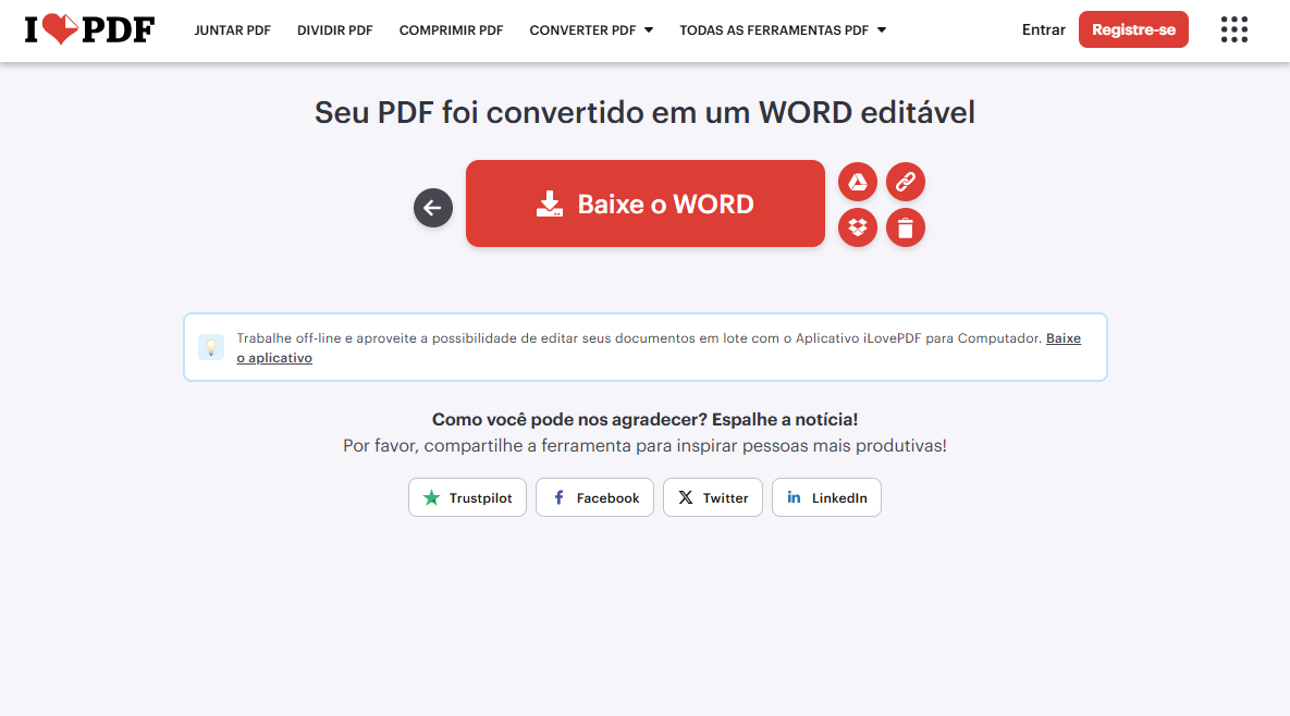 transformar pdf em word