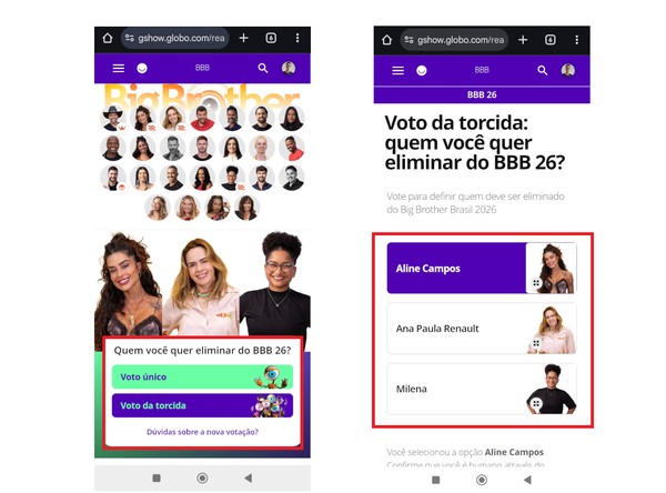 votar no bbb 26